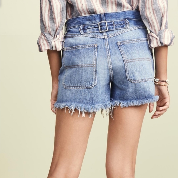 FREE PEOPLE JESSE CARPENTER JEAN SHORTS - Picture 2 of 7